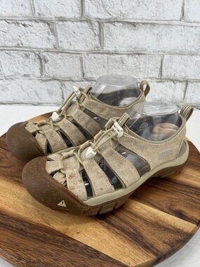 Keen Newport Retro Hemp Womens 9.5 Canvas Closed Toe Waterproof Hiking Sandals